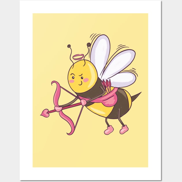 Bumblebee Cupid Wall Art by SLAG_Creative